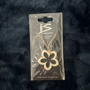 Buffalo bone necklace carving